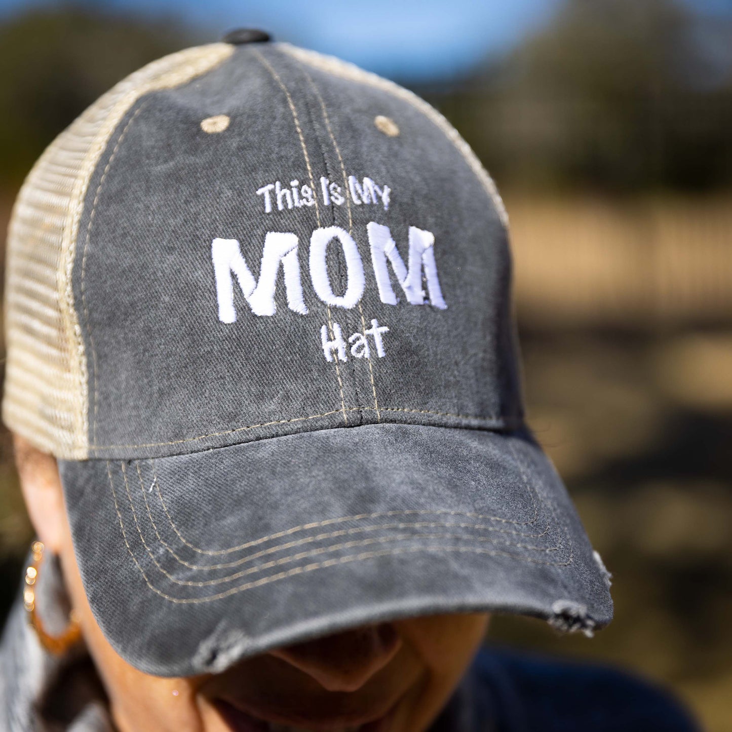 This is My Mom Hat Distressed Vintage Trucker Hat