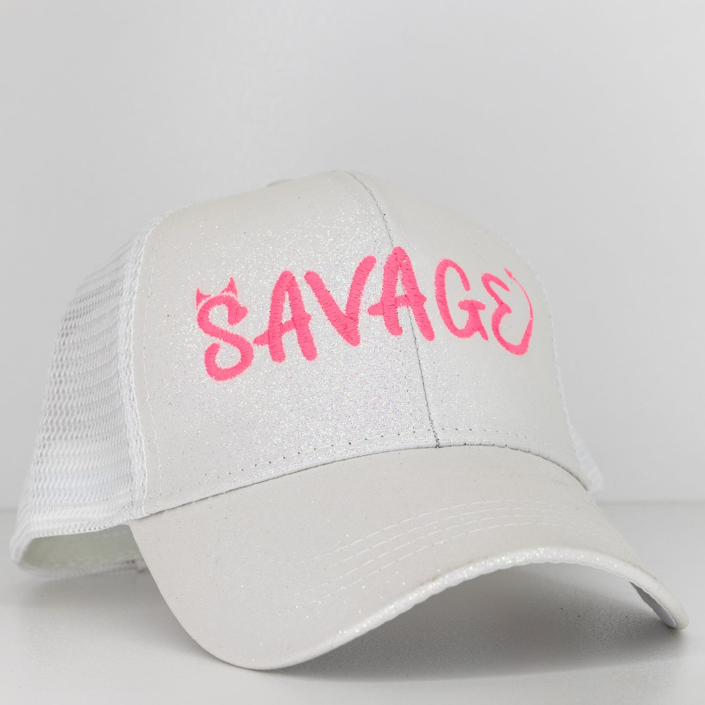 Savage Glitter Ponytail Trucker Hat