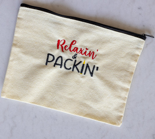 Relaxin' & Packin' Makeup/Craft Bag