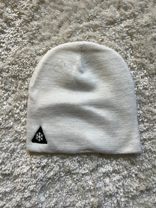 Short Beanie Hat with Caution Snowflake Logo SKULL Cap