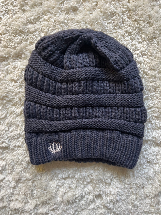 Classic Toboggan Beanie with Luna Sage Flower Logo for Adults Warm Knit Soft Hat