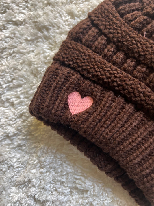 Classic Heart Toboggan Beanie