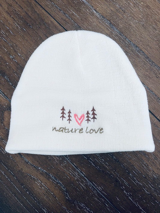 Nature Love Short Beanie Hat Logo SKULL Cap