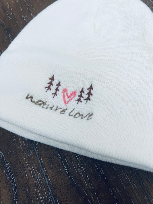 Nature Love Short Beanie Hat Logo SKULL Cap