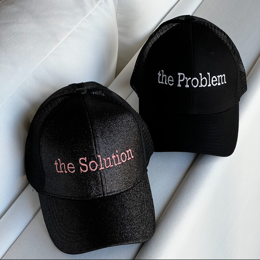 The Solution Glitter Ponytail Trucker Hat