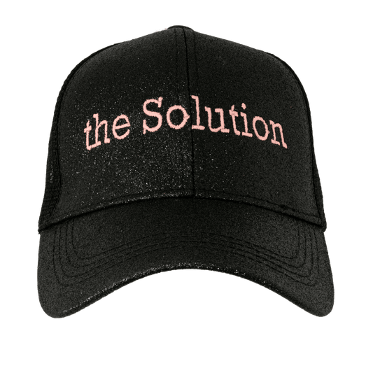 The Solution Glitter Ponytail Trucker Hat